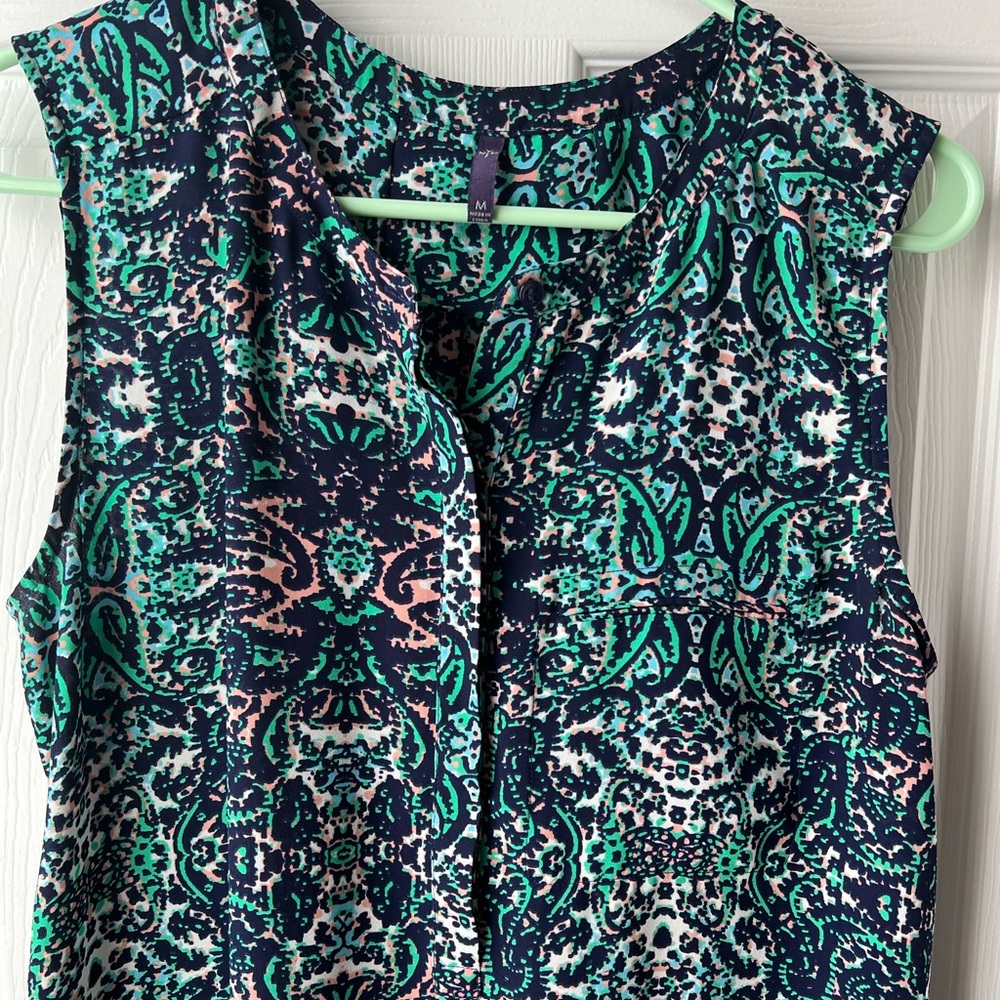 NYDJ Sleeveless Pintuck Blouse